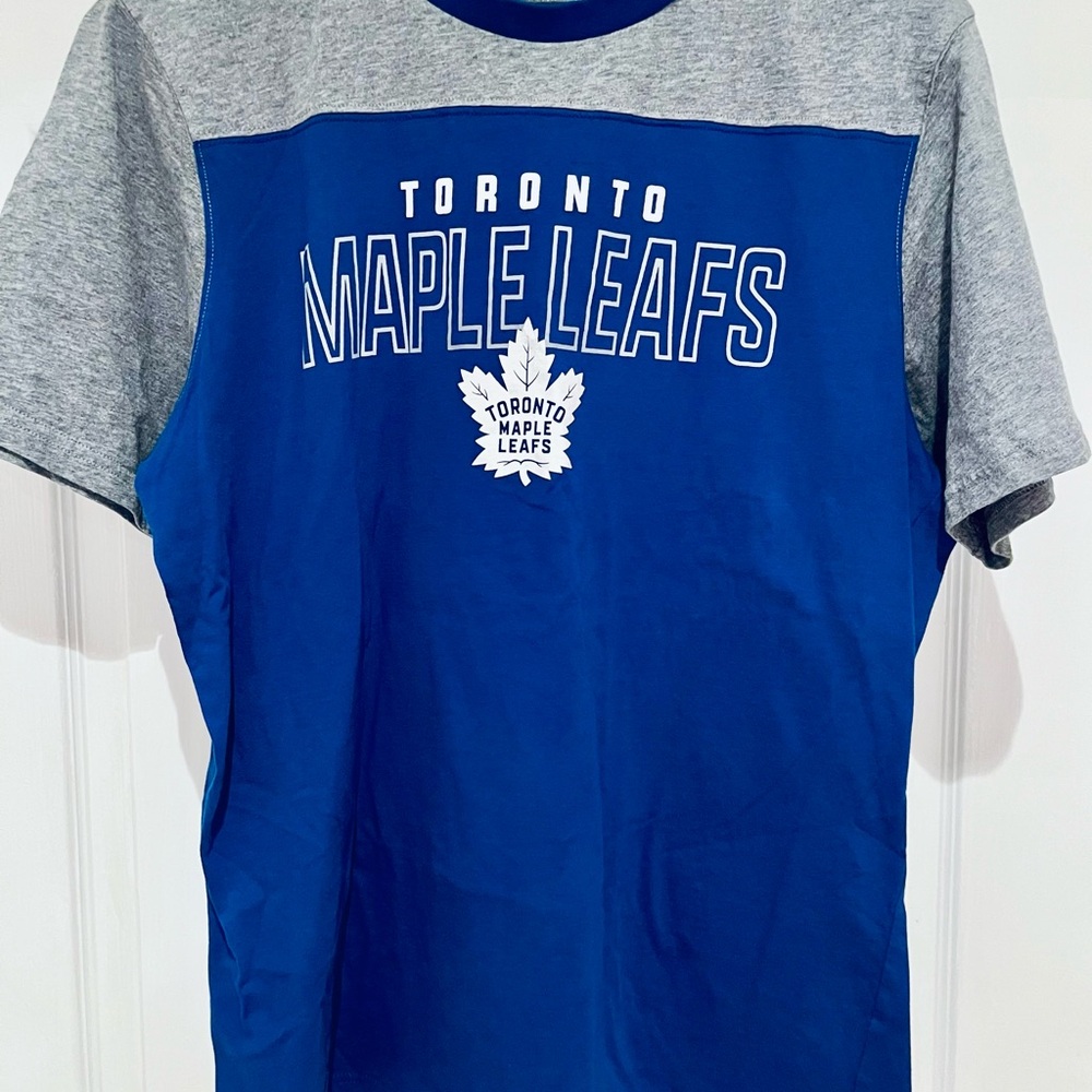Toronto Maple Leafs Blue and Gray T-Shirt